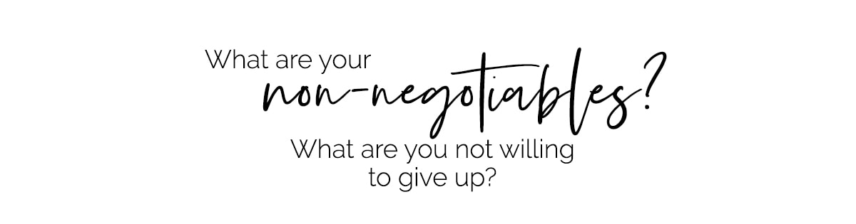 What are your non-negotiables? What are you willing to give up? Our's was family and freedom...and our dining room table. Read more on www.inspirecreatebe.com 